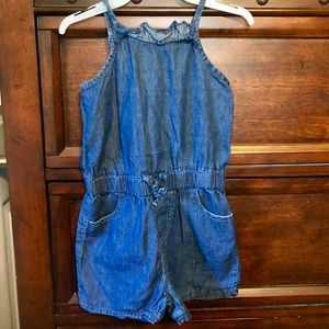 Toddler Girl’s Denim Romper